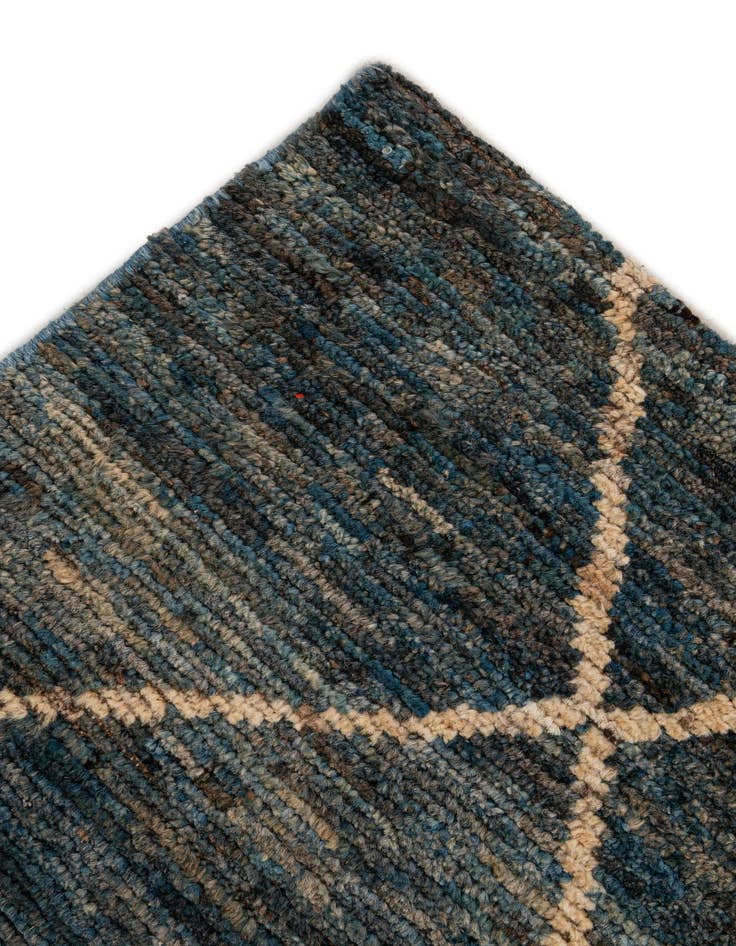 Detail image of  4' 10 x 5' 11  Hand Knotted Moroccan Wool Rug