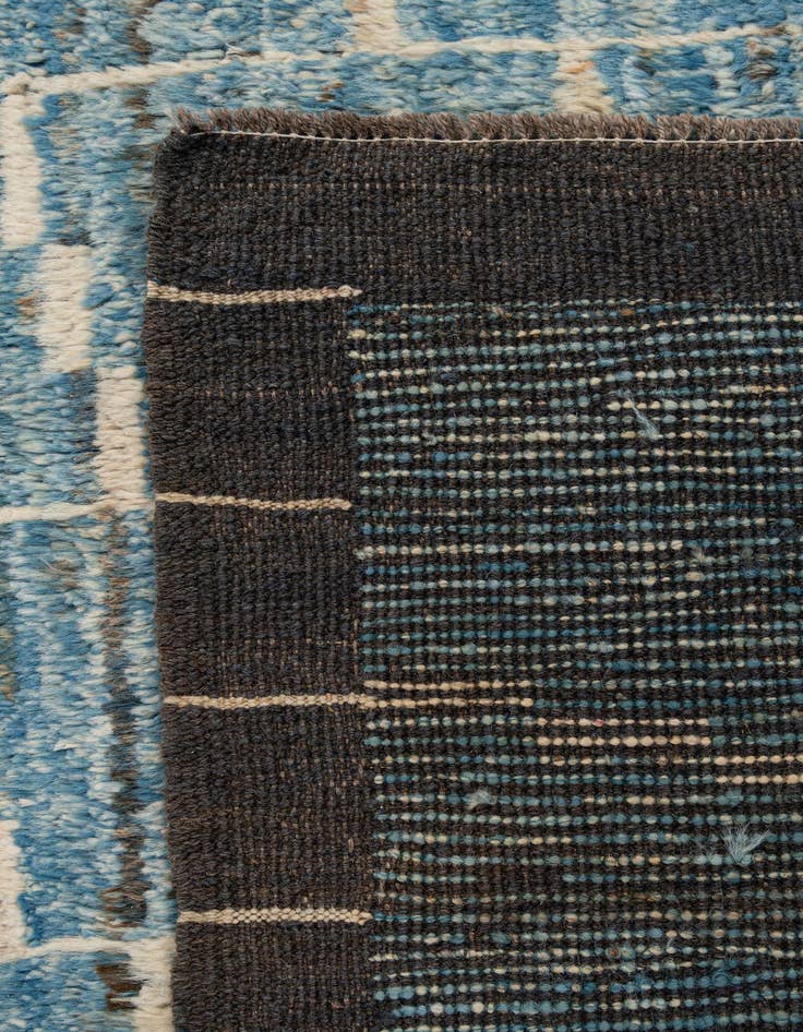 Detail image of  5' 6 x 8' 2  Hand Knotted Moroccan Wool Rug