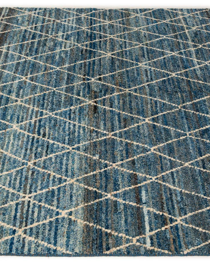 Detail image of  5' 6 x 7' 5  Hand Knotted Moroccan Wool Rug