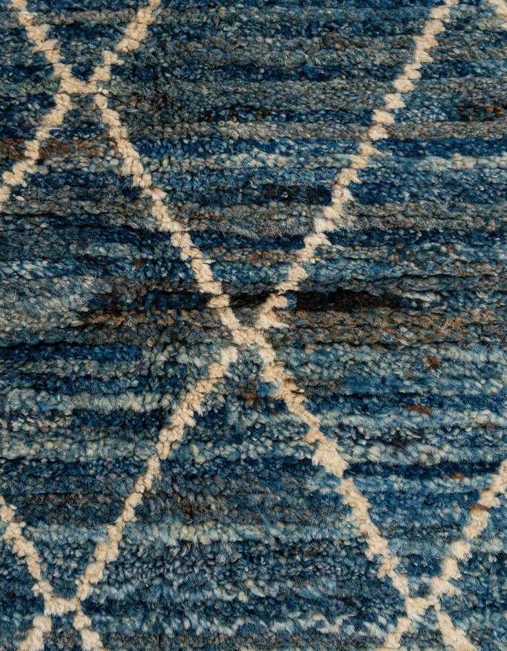 Detail image of  5' 6 x 7' 5  Hand Knotted Moroccan Wool Rug