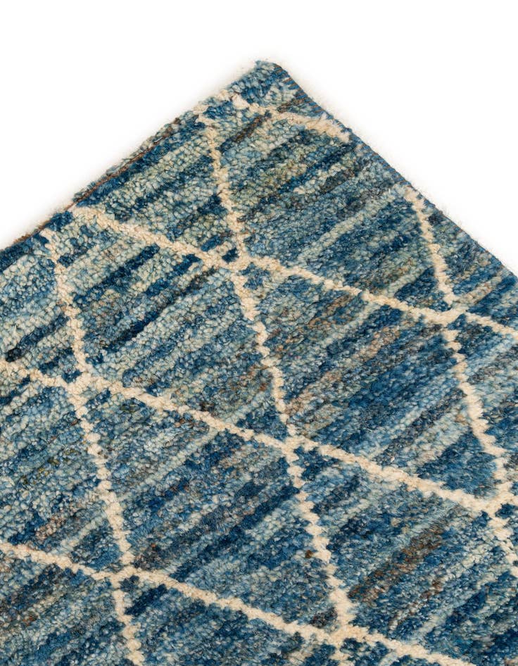 Detail image of  5' 6 x 7' 5  Hand Knotted Moroccan Wool Rug