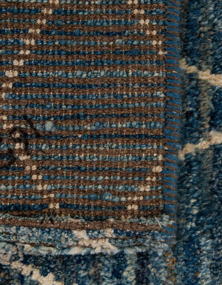 Detail image of  5' 6 x 7' 5  Hand Knotted Moroccan Wool Rug