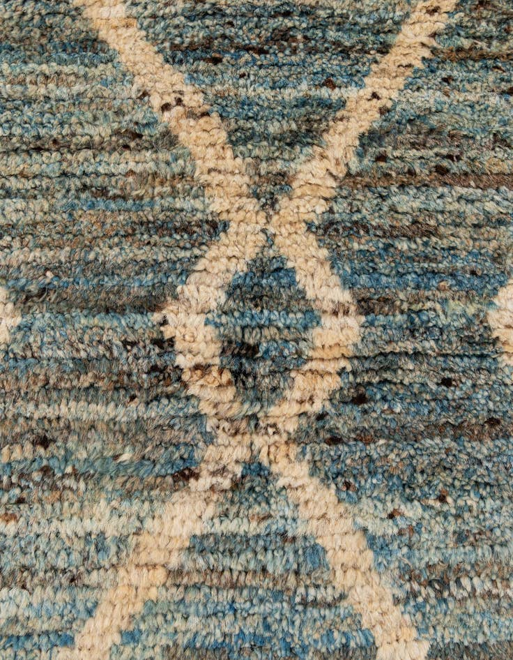 Detail image of  6' x 7' 11  Hand Knotted Moroccan Wool Rug
