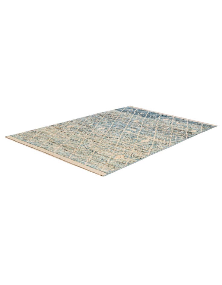 Detail image of  6' 6 x 9' 7  Hand Knotted Moroccan Wool Rug