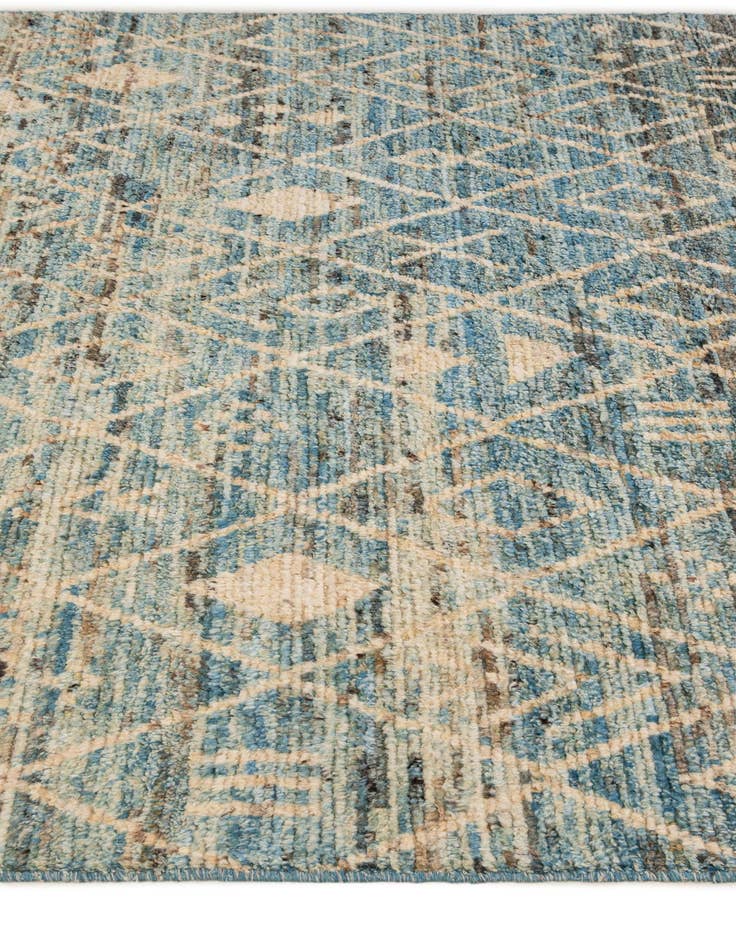Detail image of  6' 6 x 9' 7  Hand Knotted Moroccan Wool Rug