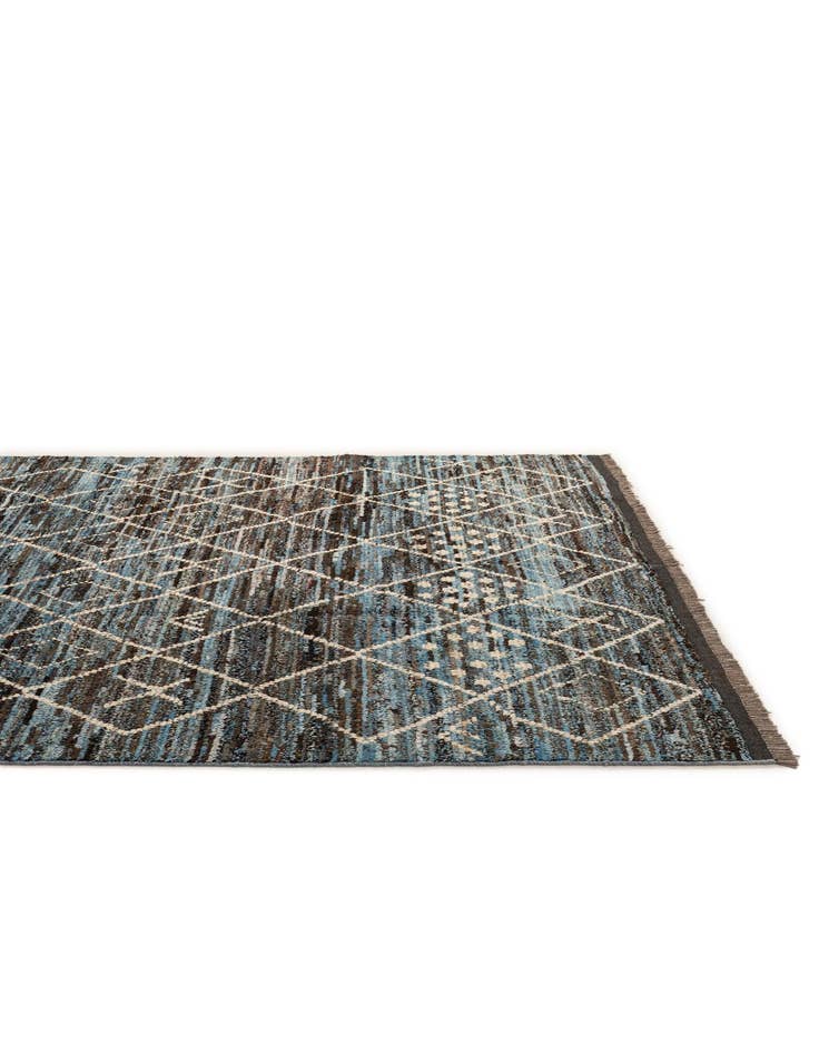 Detail image of  6' 5 x 9' 11  Hand Knotted Moroccan Wool Rug