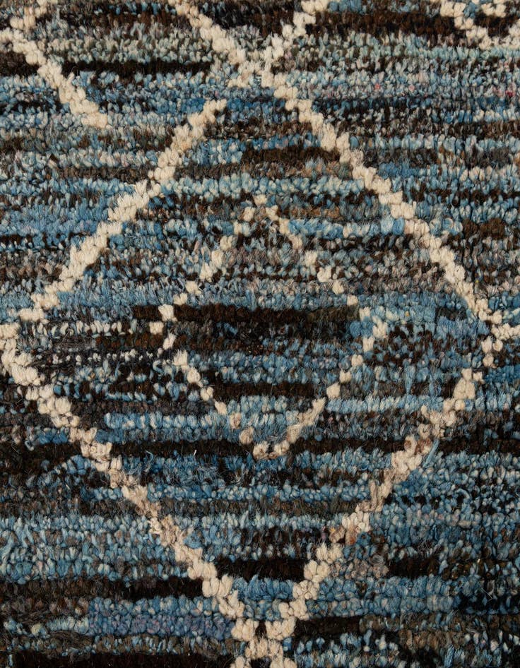 Detail image of  6' 5 x 9' 11  Hand Knotted Moroccan Wool Rug