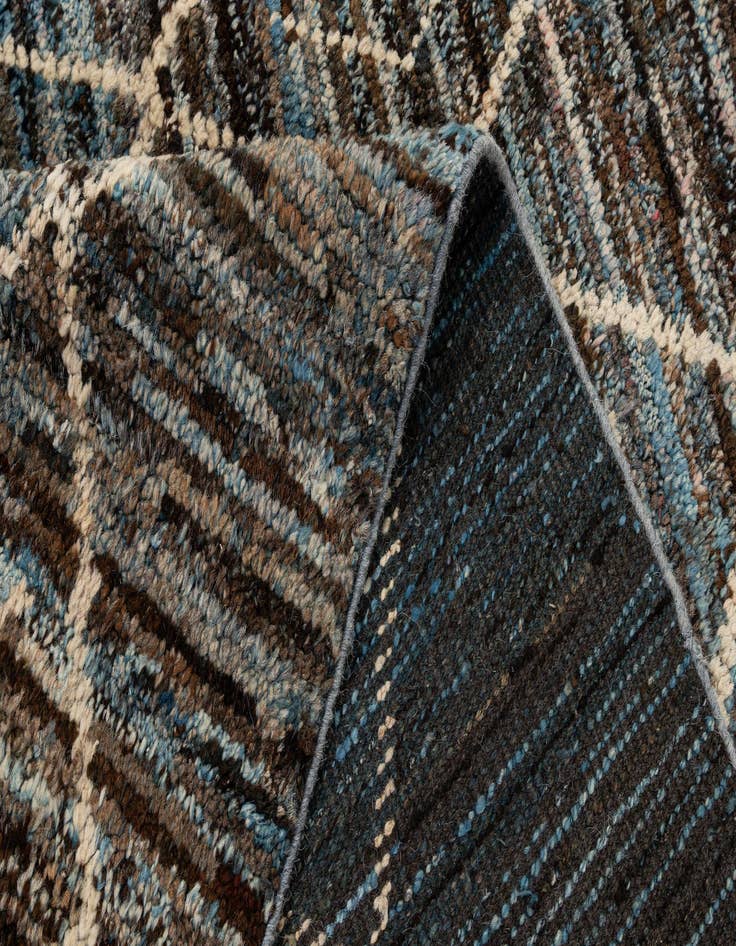 Detail image of  6' 5 x 9' 11  Hand Knotted Moroccan Wool Rug