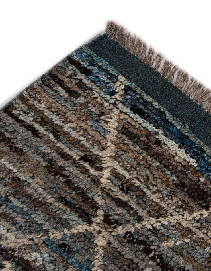 Detail image of  6' 5 x 9' 11  Hand Knotted Moroccan Wool Rug