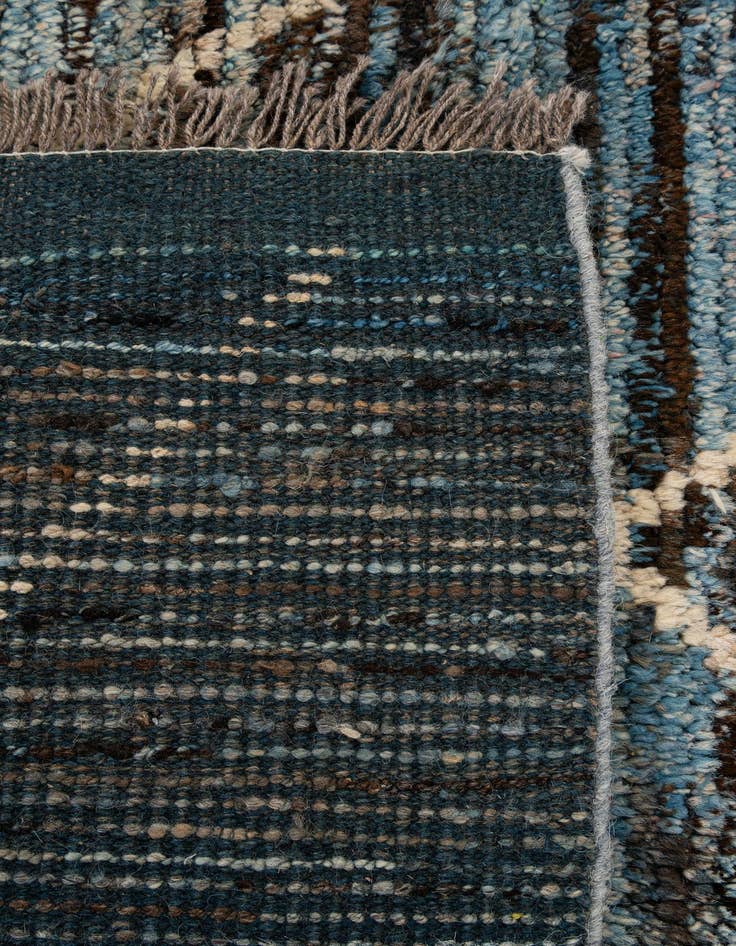 Detail image of  6' 5 x 9' 11  Hand Knotted Moroccan Wool Rug