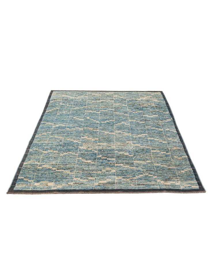 Detail image of  6' 7 x 9' 3  Hand Knotted Moroccan Wool Rug