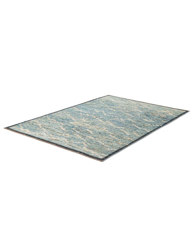 Detail image of  6' 7 x 9' 3  Hand Knotted Moroccan Wool Rug