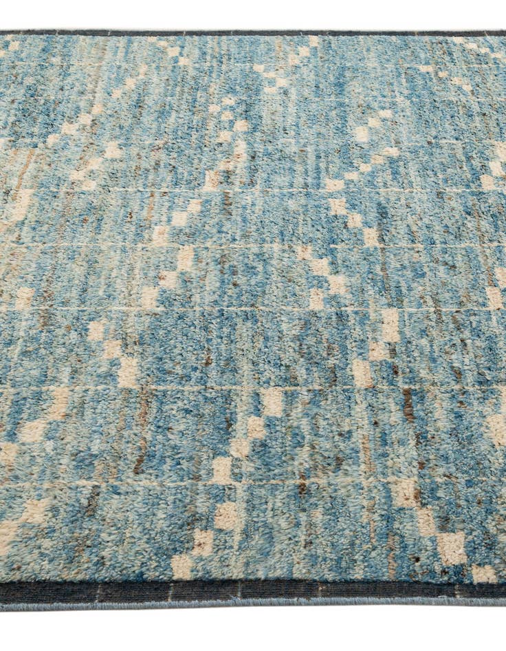 Detail image of  6' 7 x 9' 3  Hand Knotted Moroccan Wool Rug