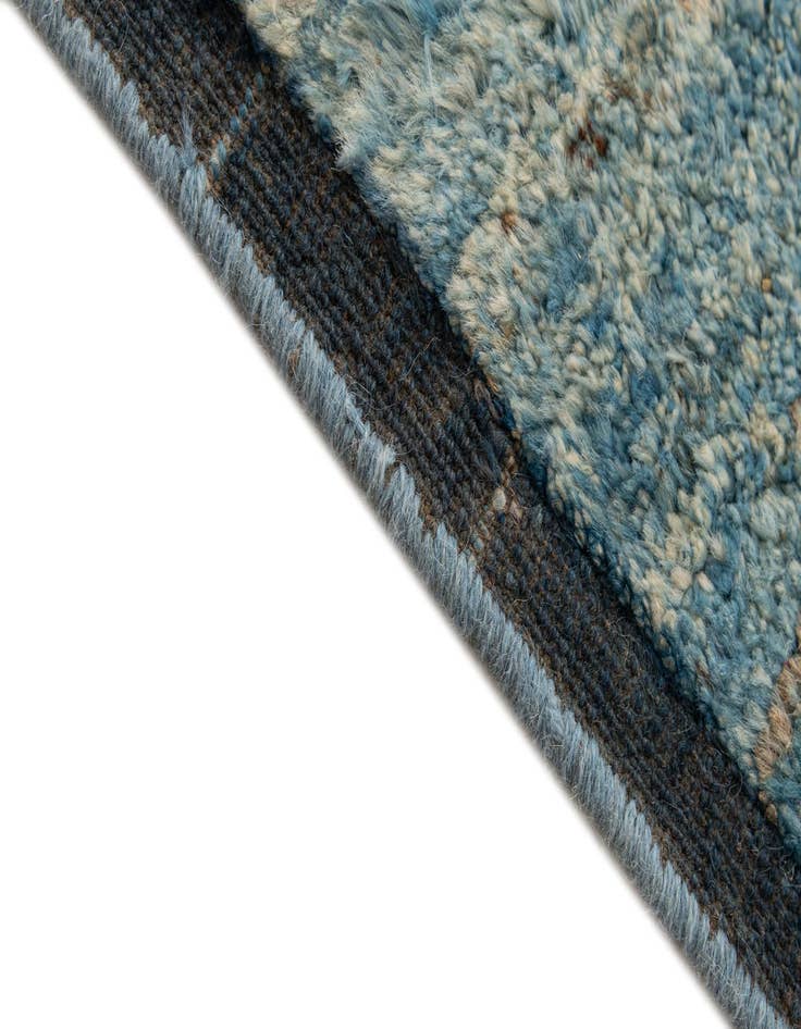 Detail image of  6' 7 x 9' 3  Hand Knotted Moroccan Wool Rug