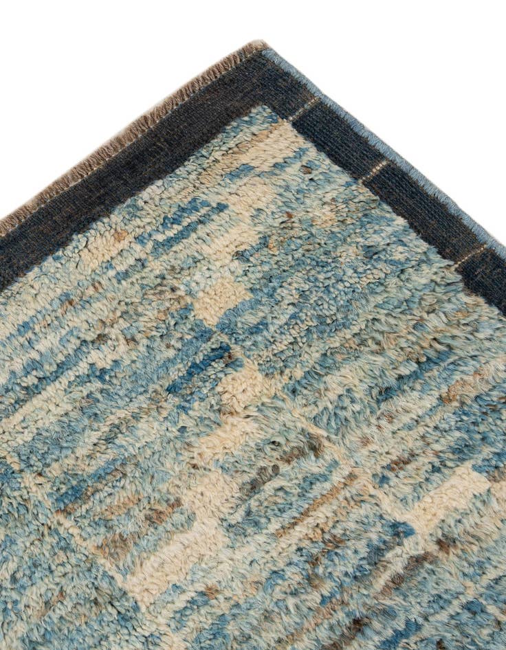 Detail image of  6' 7 x 9' 3  Hand Knotted Moroccan Wool Rug