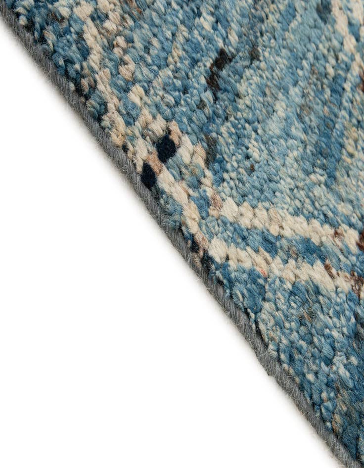 Detail image of  6' 5 x 10'  Hand Knotted Moroccan Wool Rug