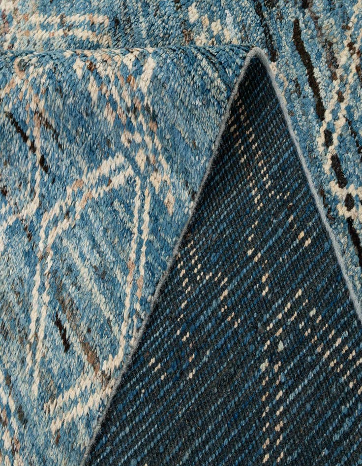 Detail image of  6' 5 x 10'  Hand Knotted Moroccan Wool Rug