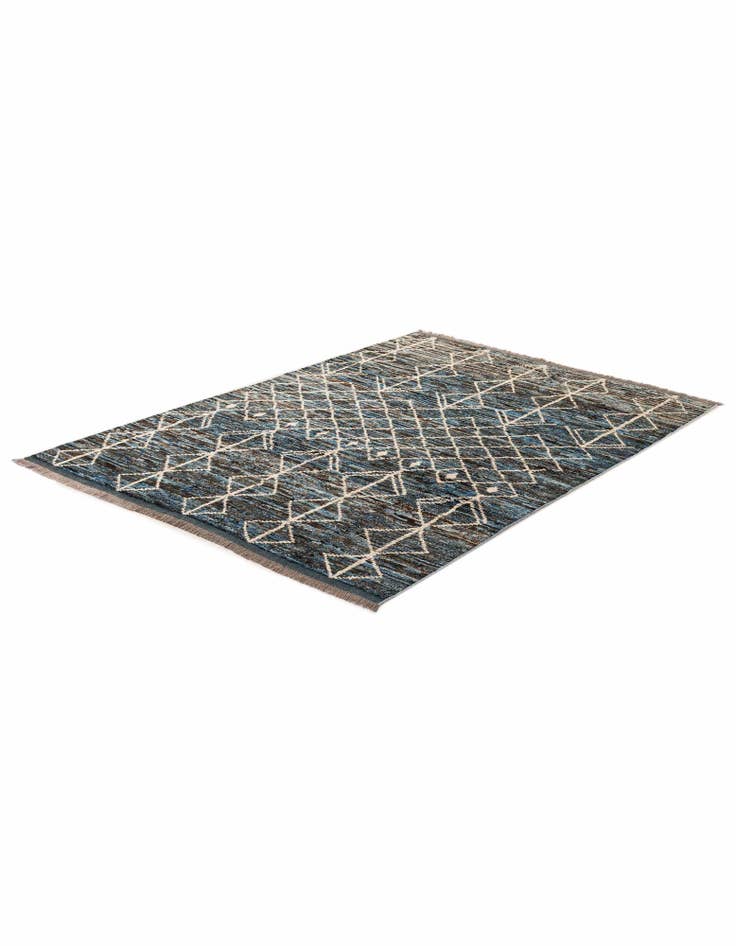 Detail image of  6' 6 x 9' 5  Hand Knotted Moroccan Wool Rug