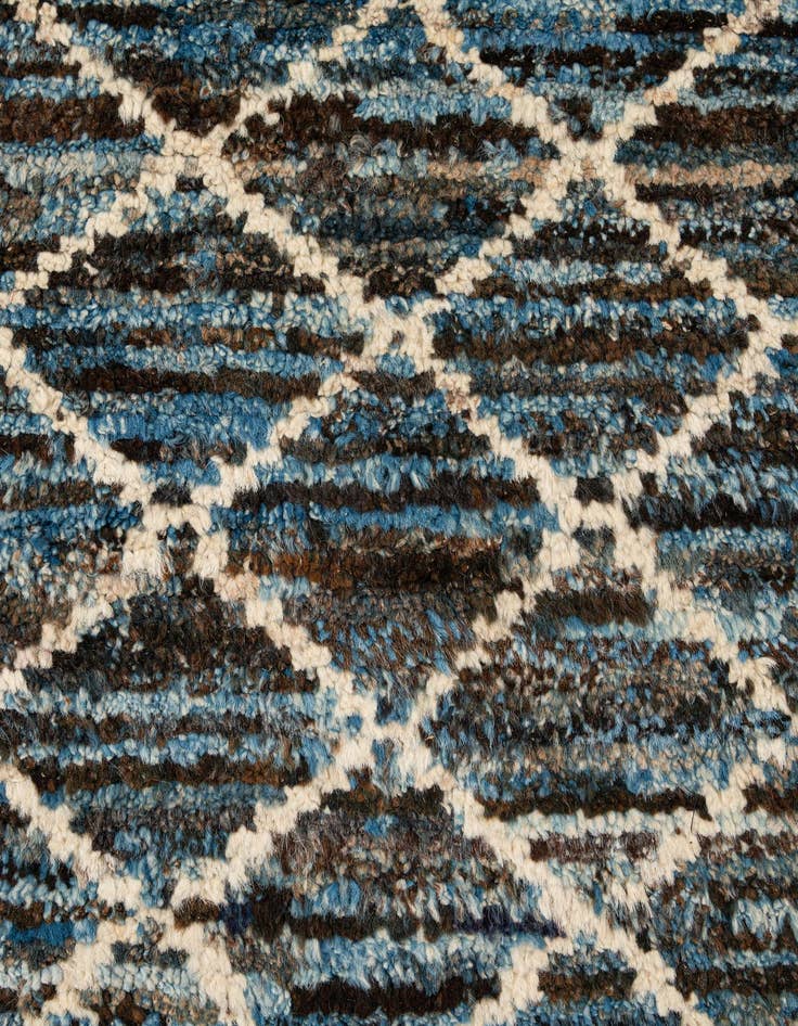 Detail image of  6' 6 x 9' 5  Hand Knotted Moroccan Wool Rug