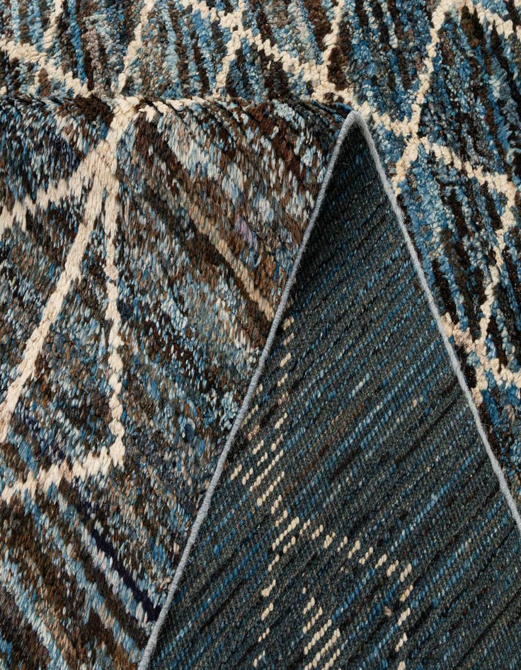 Detail image of  6' 6 x 9' 5  Hand Knotted Moroccan Wool Rug