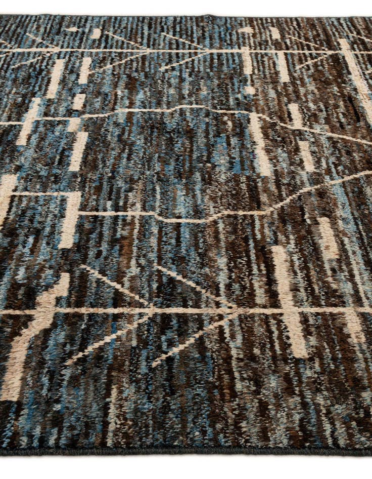 Detail image of  8' 5 x 10'  Hand Knotted Moroccan Wool Rug