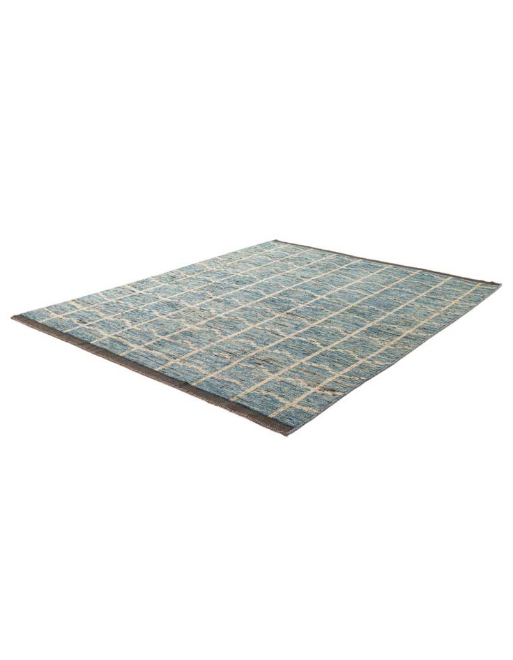 Detail image of  8' 1 x 9' 7  Hand Knotted Moroccan Wool Rug