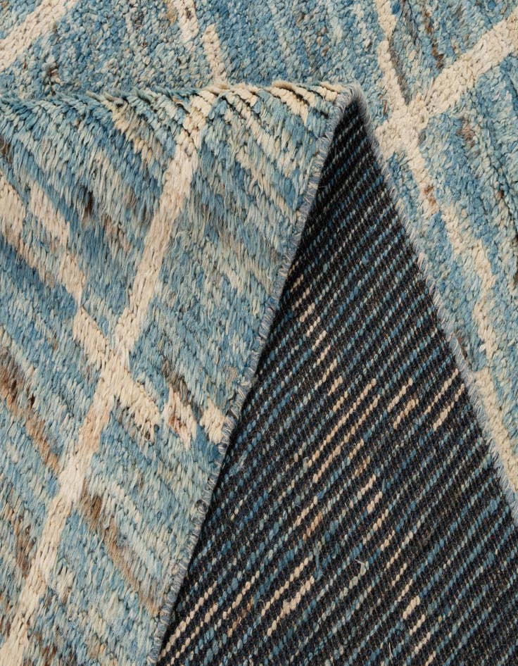 Detail image of  8' 1 x 9' 7  Hand Knotted Moroccan Wool Rug