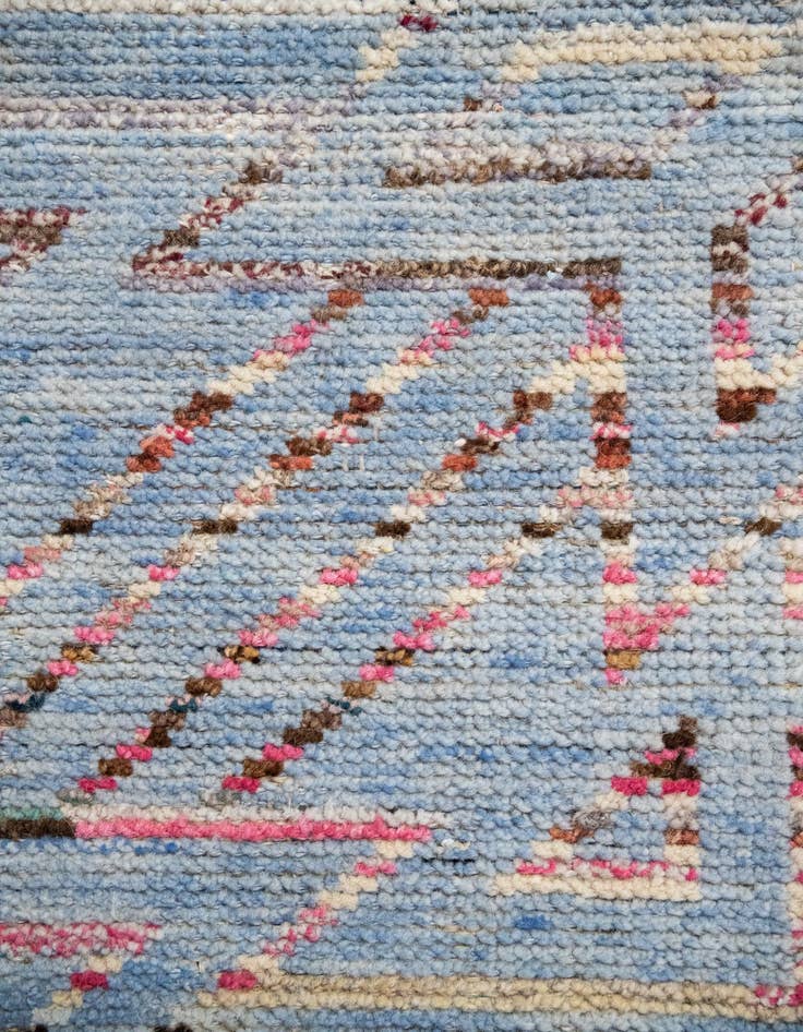 Detail image of  13' 2 x 15' 4  Hand Knotted Moroccan Wool Rug