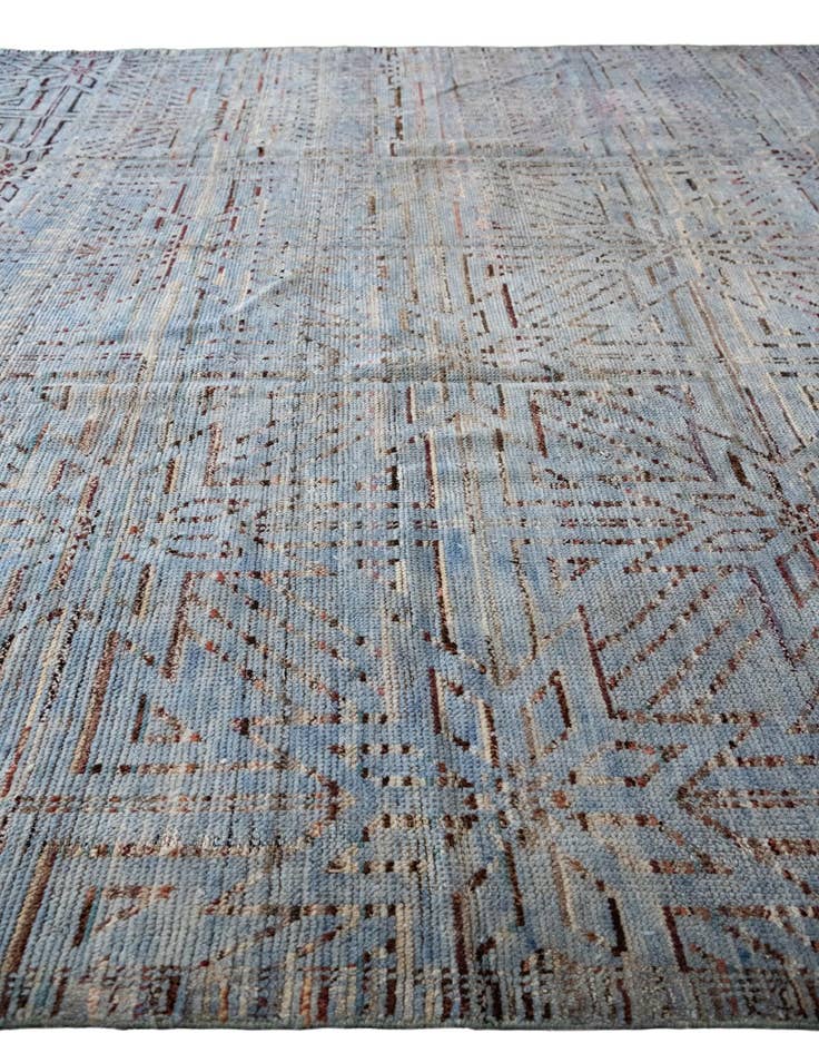 Detail image of  13' 2 x 15' 4  Hand Knotted Moroccan Wool Rug