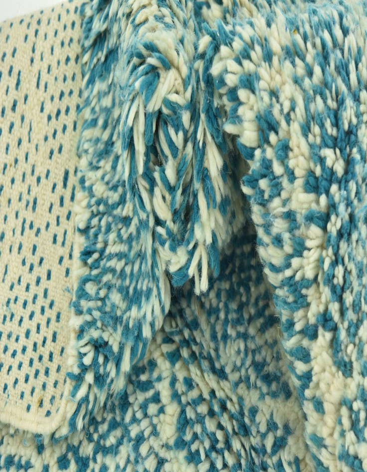 Detail image of  3' 3 x 5' 3  Hand Knotted Moroccan Wool Rug