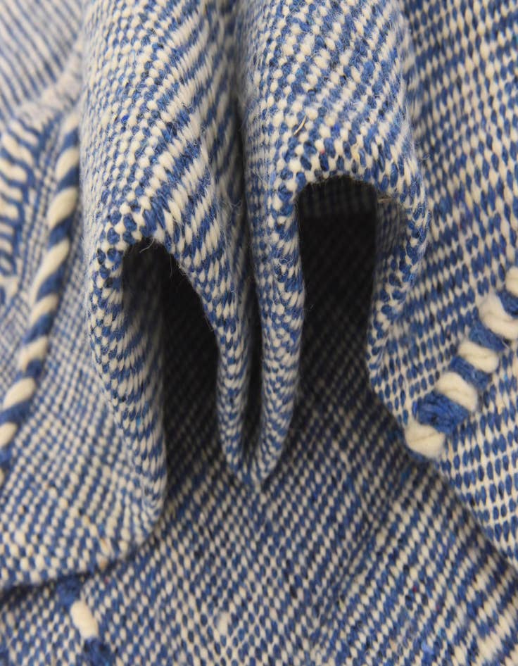 Detail image of  6' 4 x 10'  Hand Knotted Moroccan Wool Rug