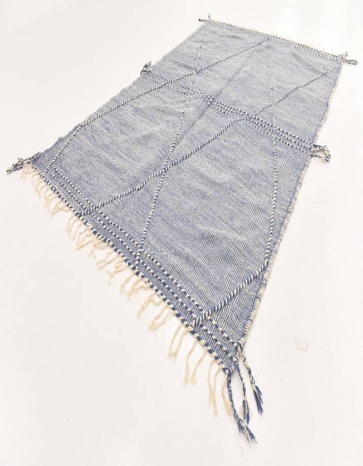 Detail image of  6' 4 x 10'  Hand Knotted Moroccan Wool Rug