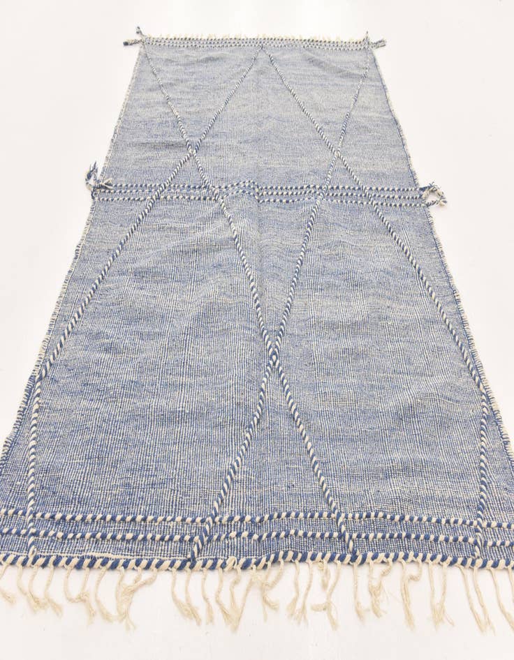 Detail image of  6' 4 x 10'  Hand Knotted Moroccan Wool Rug