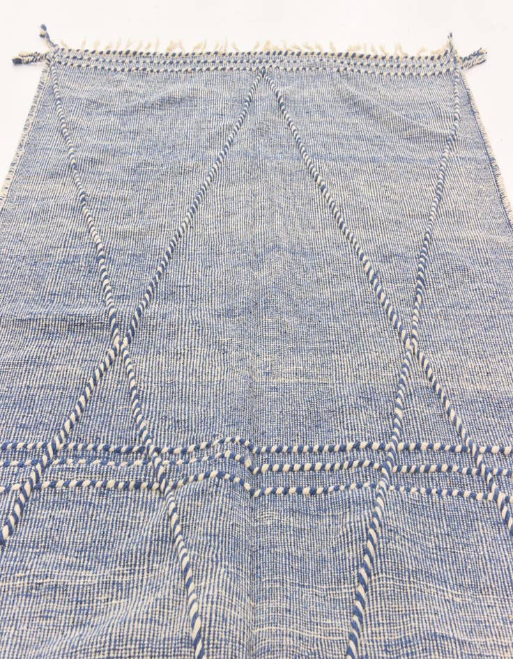 Detail image of  6' 4 x 10'  Hand Knotted Moroccan Wool Rug