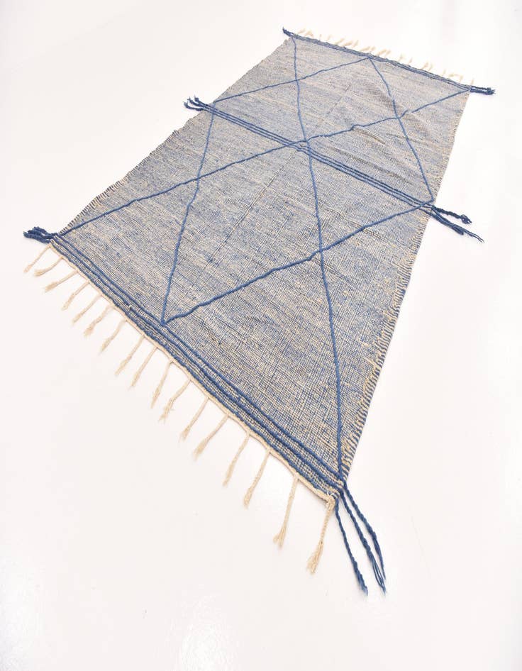 Detail image of  6' 8 x 10' 5  Hand Knotted Moroccan Wool Rug