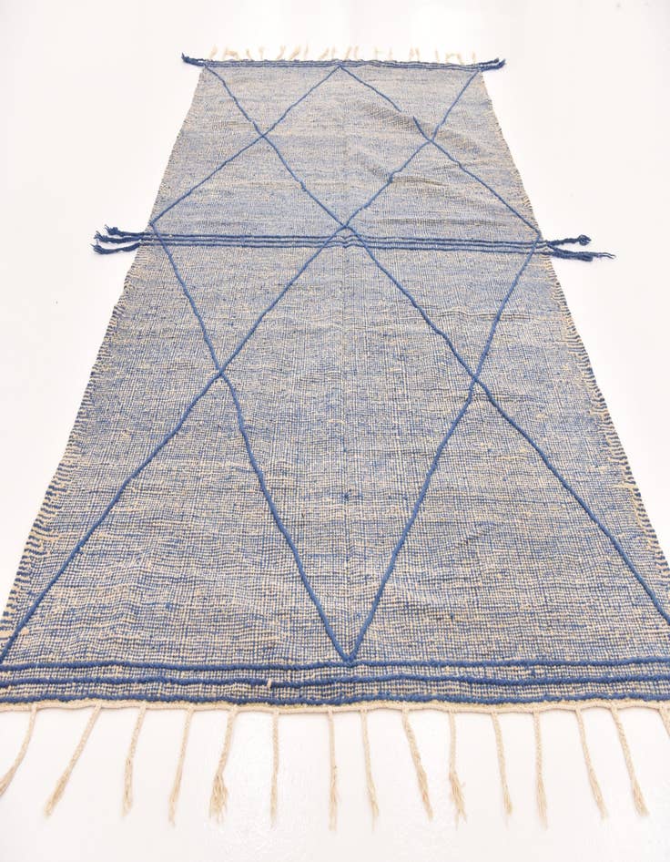 Detail image of  6' 8 x 10' 5  Hand Knotted Moroccan Wool Rug