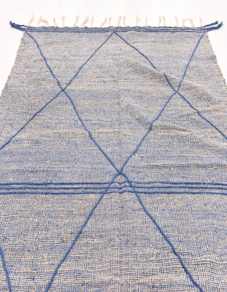 Detail image of  6' 8 x 10' 5  Hand Knotted Moroccan Wool Rug