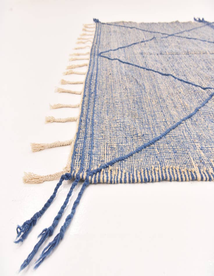 Detail image of  6' 8 x 10' 5  Hand Knotted Moroccan Wool Rug