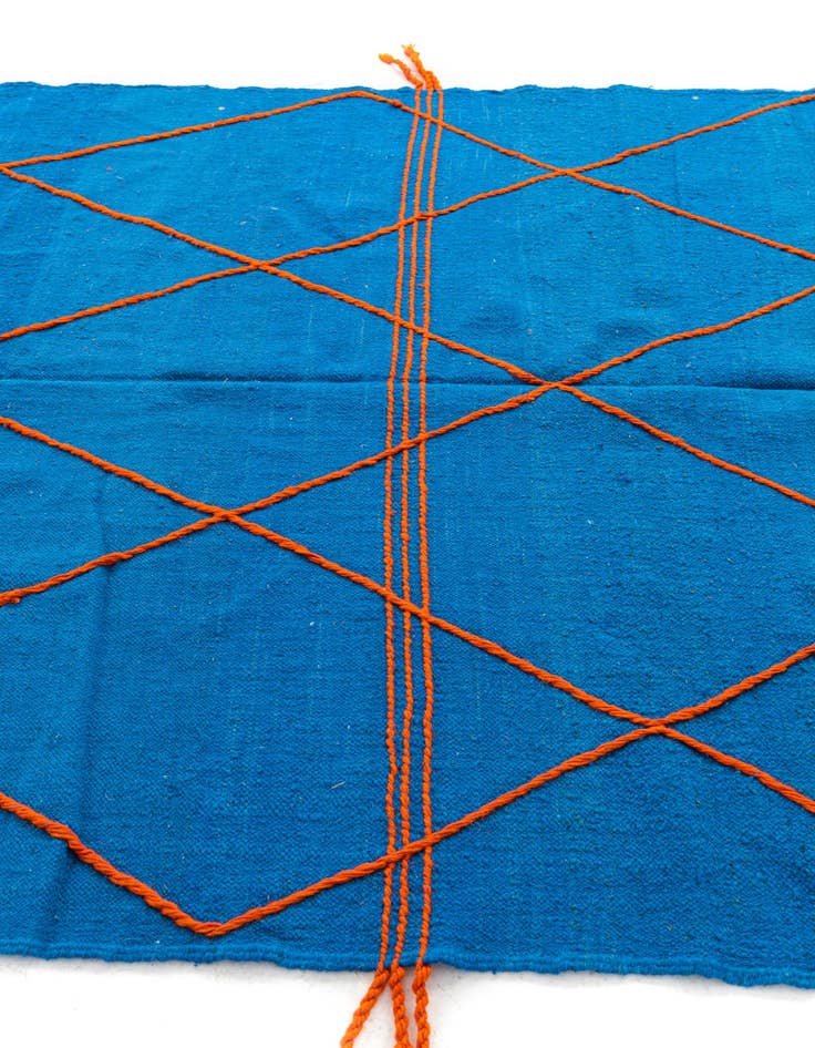 Detail image of  6' 4 x 9' 9  Hand Knotted Moroccan Wool Rug