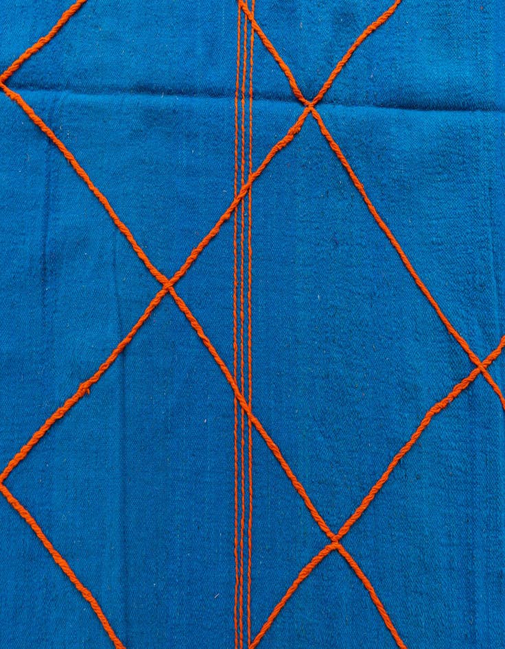 Detail image of  6' 4 x 9' 9  Hand Knotted Moroccan Wool Rug