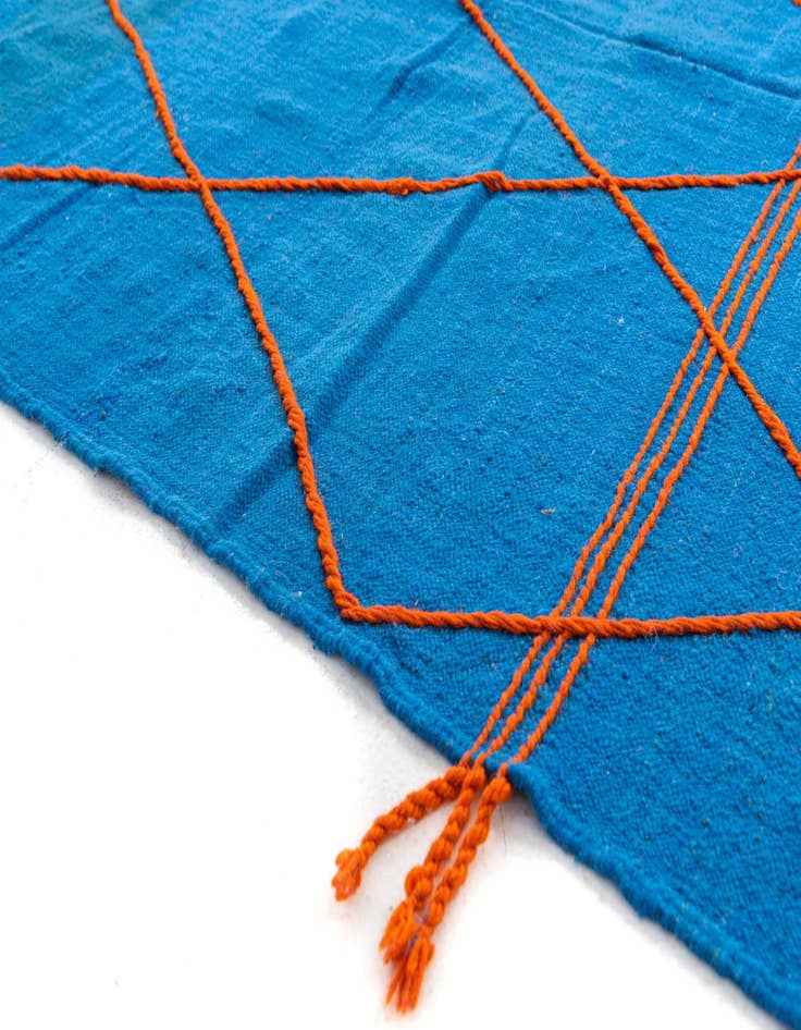 Detail image of  6' 4 x 9' 9  Hand Knotted Moroccan Wool Rug