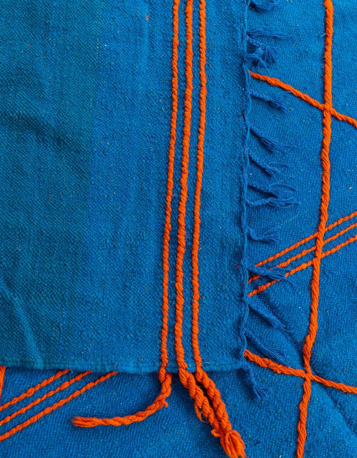 Detail image of  6' 4 x 9' 9  Hand Knotted Moroccan Wool Rug