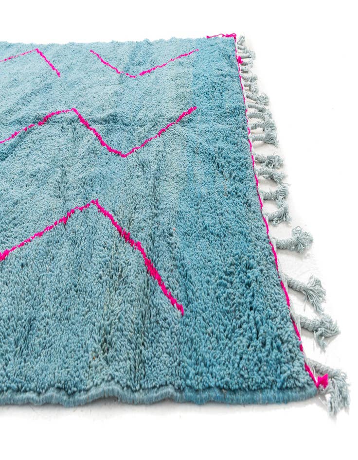 Detail image of  6' 9 x 9'  Hand Knotted Moroccan Wool Rug