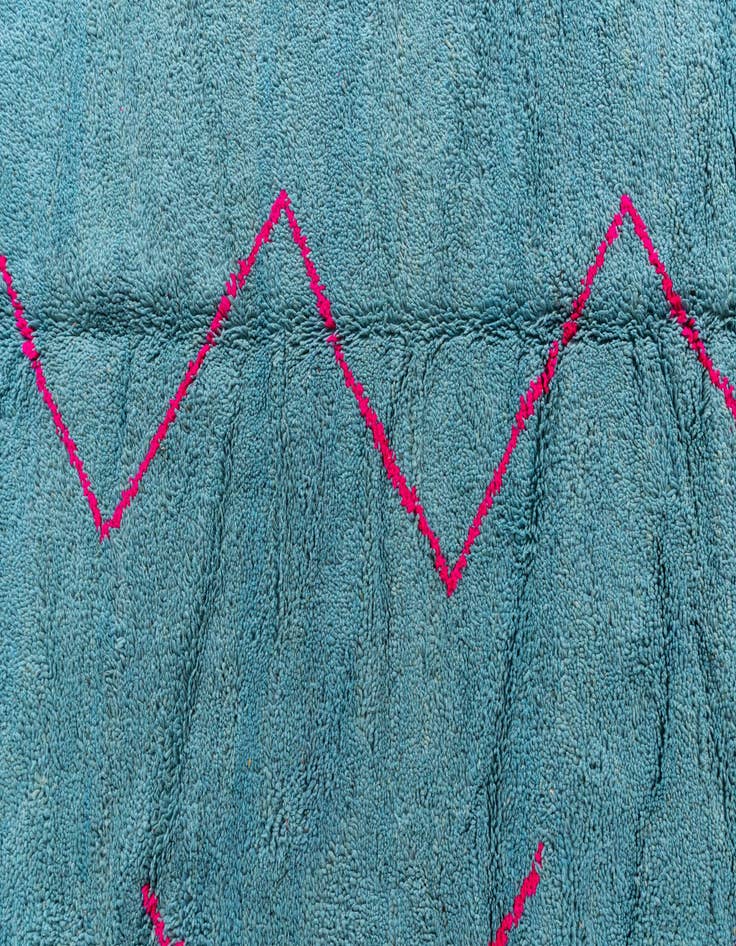 Detail image of  6' 9 x 9'  Hand Knotted Moroccan Wool Rug