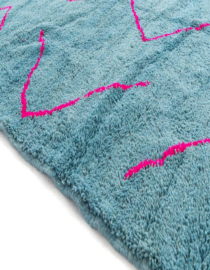 Detail image of  6' 9 x 9'  Hand Knotted Moroccan Wool Rug