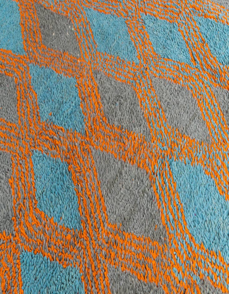 Detail image of  6' 8 x 9' 9  Hand Knotted Moroccan Wool Rug