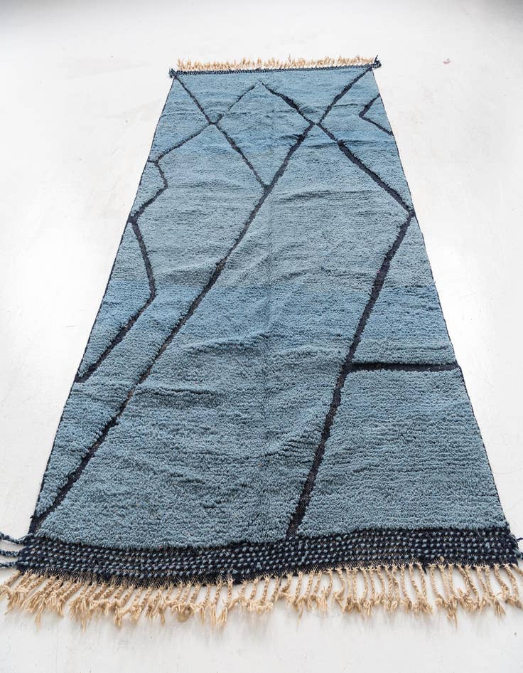 Detail image of  6' 5 x 10' 5  Hand Knotted Moroccan Wool Rug