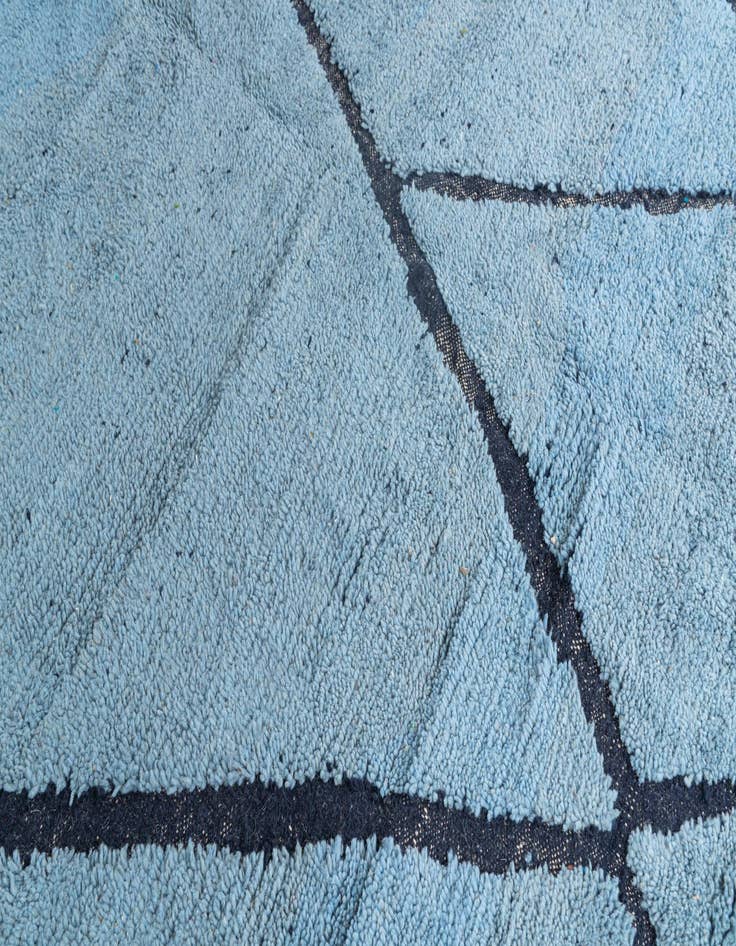 Detail image of  6' 5 x 10' 5  Hand Knotted Moroccan Wool Rug