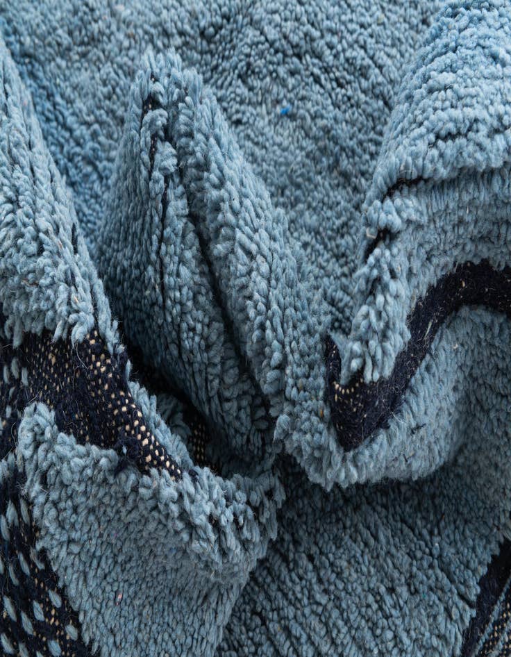 Detail image of  6' 5 x 10' 5  Hand Knotted Moroccan Wool Rug