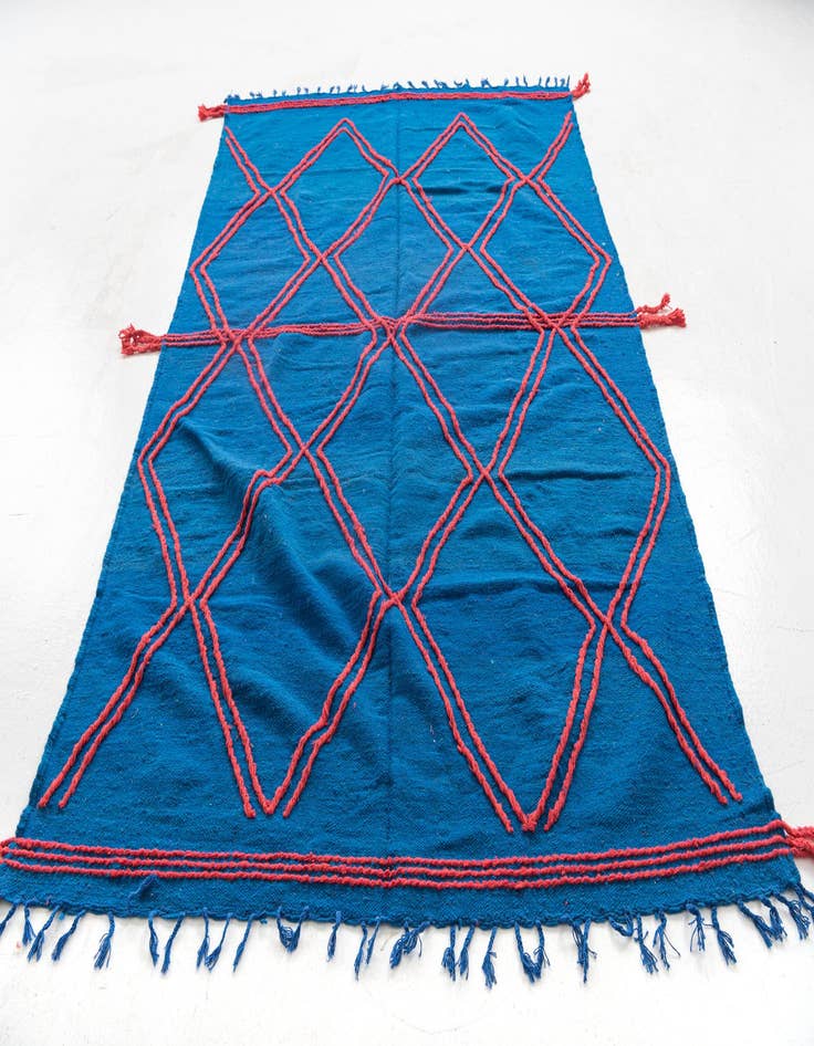 Detail image of  6' 2 x 9' 8  Hand Knotted Moroccan Wool Rug